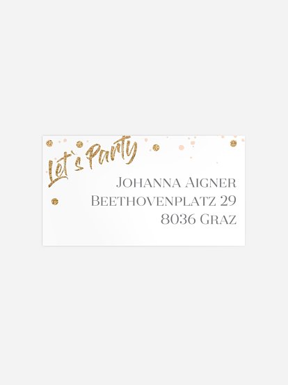 Empfängeraufkleber Party Summer Glow