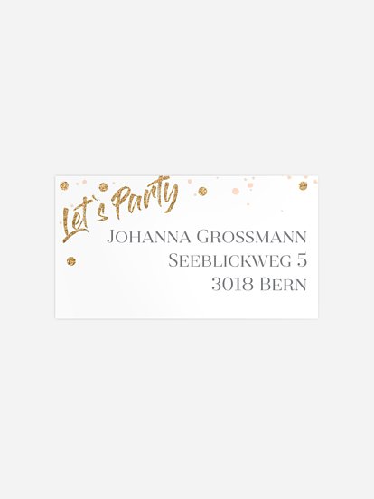 Empfängeraufkleber Party Summer Glow