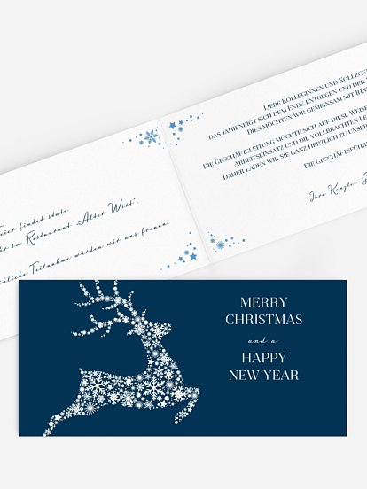 Weihnachtsfeier Snow Deer