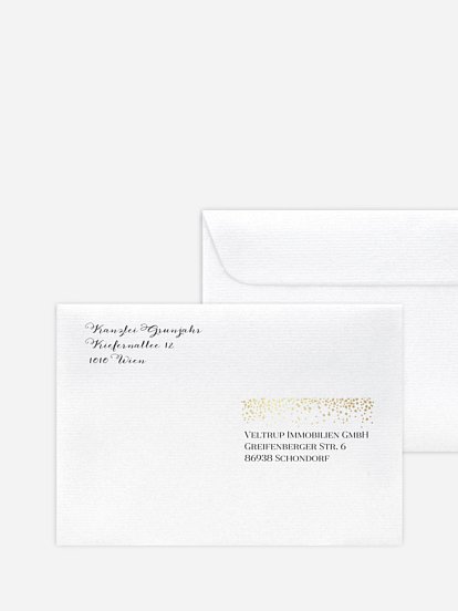 Bedruckte Umschläge geschäftl. Weihnachten Sternenlicht