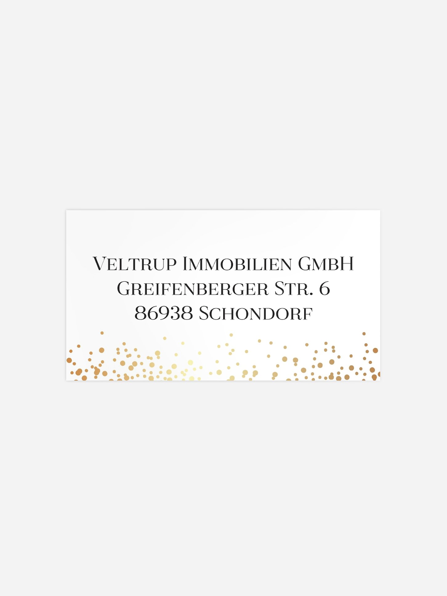 Empfängeraufkleber geschäftl. Weihnachten Sternenlicht