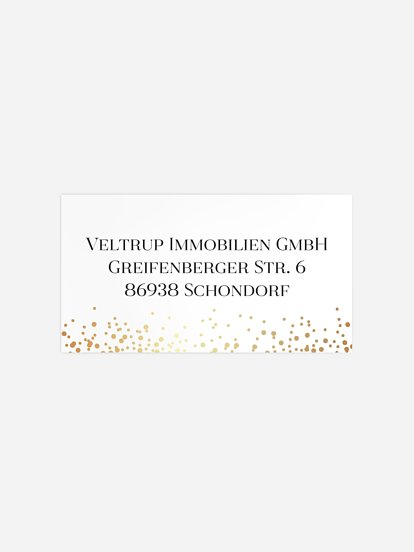 Empfängeraufkleber geschäftl. Weihnachten Sternenlicht