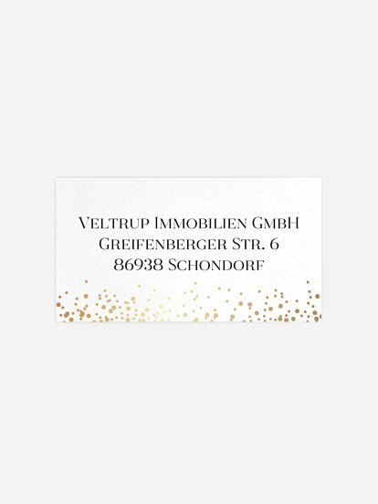 Empfängeraufkleber geschäftl. Weihnachten Sternenlicht