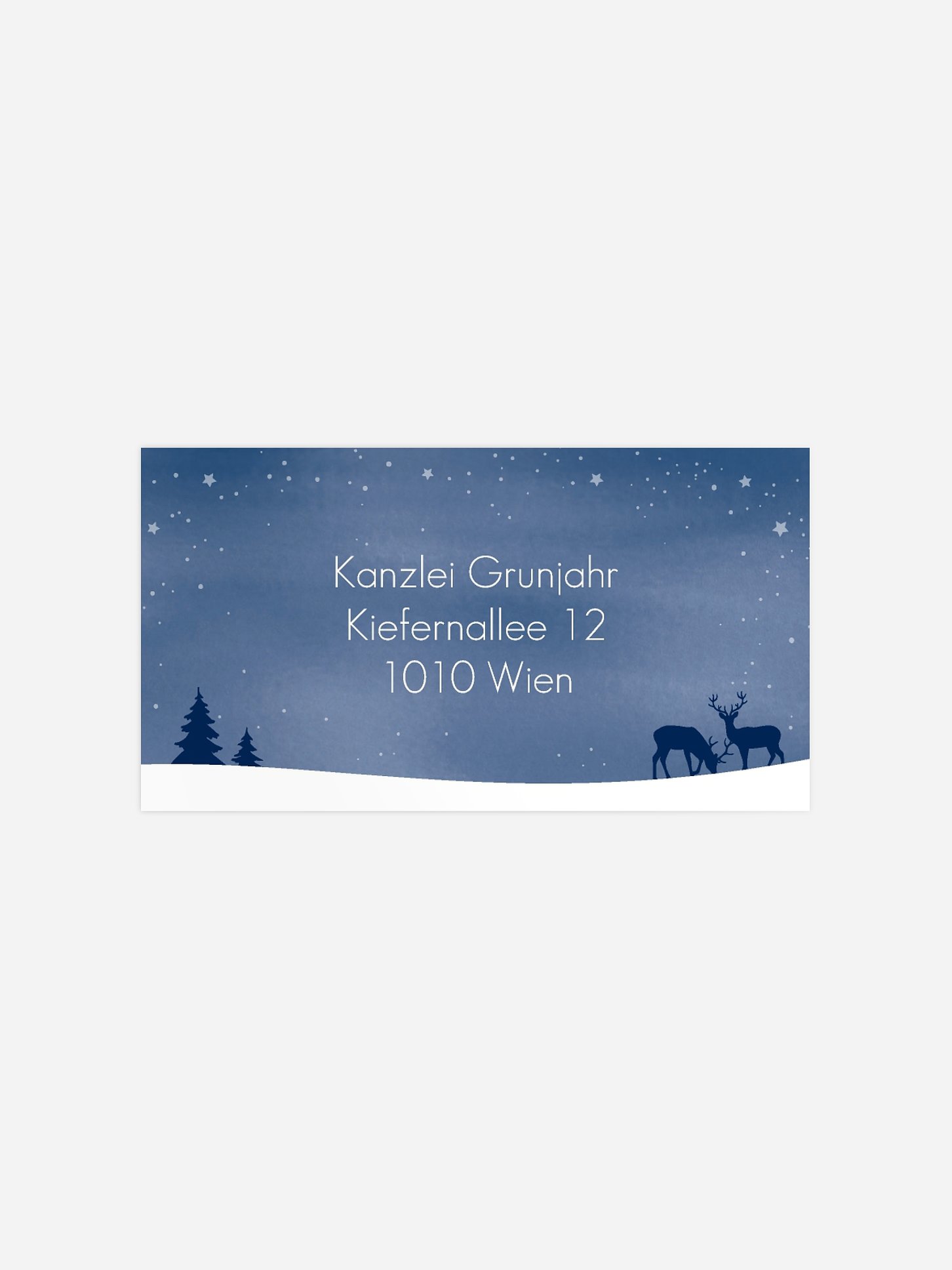 Empfängeraufkleber geschäftl. Weihnachten Wintertraum