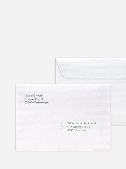 Bedruckte Umschläge geschäftl. Weihnachten Paragraphenbaum