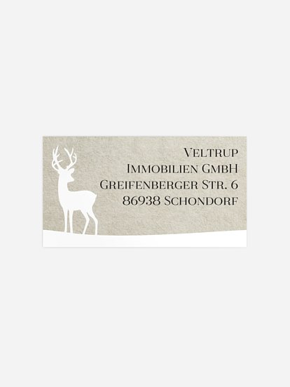 Empfängeraufkleber geschäftl. Weihnachten Winterwald