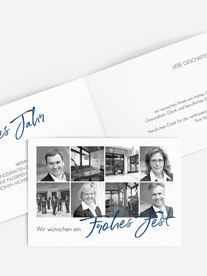 Geschäftliche Weihnachtskarte Foto Arrangement