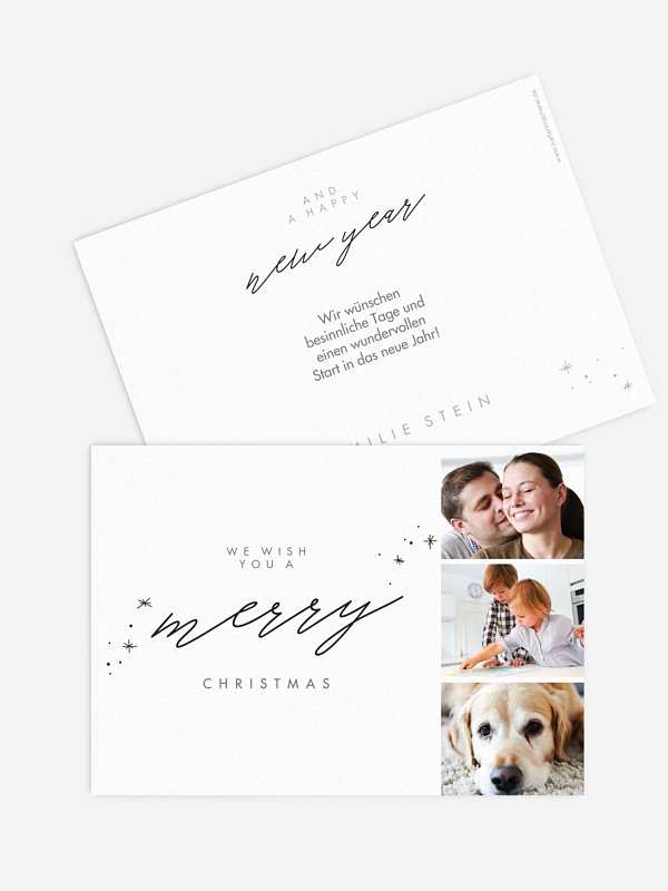 Weihnachtskarte Letter Love