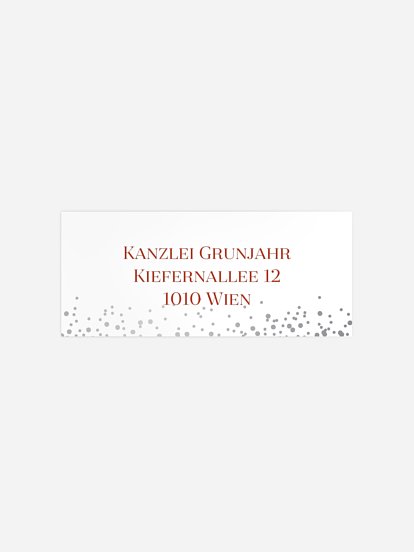 Absenderaufkleber geschäftl. Weihnachten Sternenleuchten