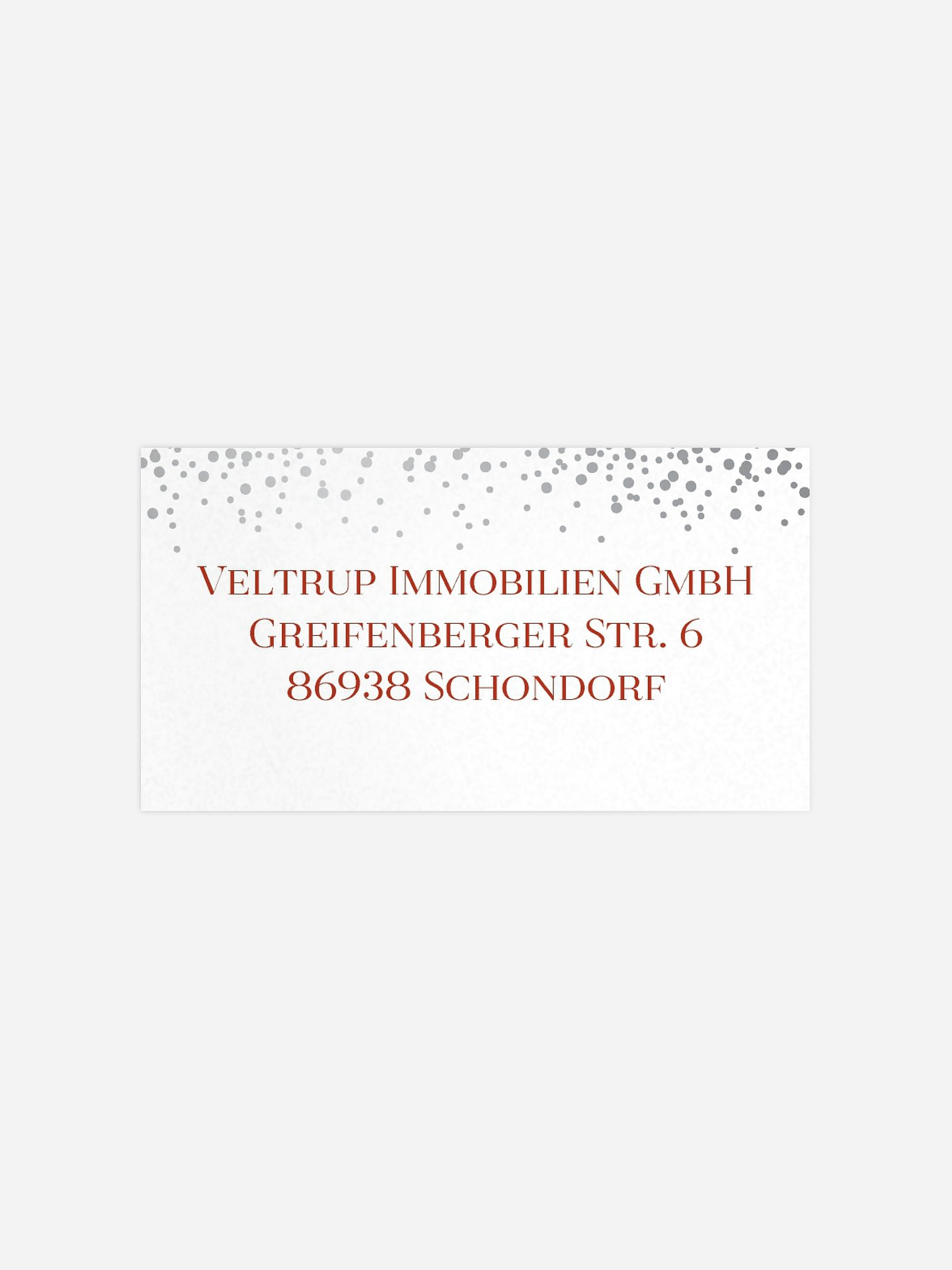 Empfängeraufkleber geschäftl. Weihnachten Sternenleuchten