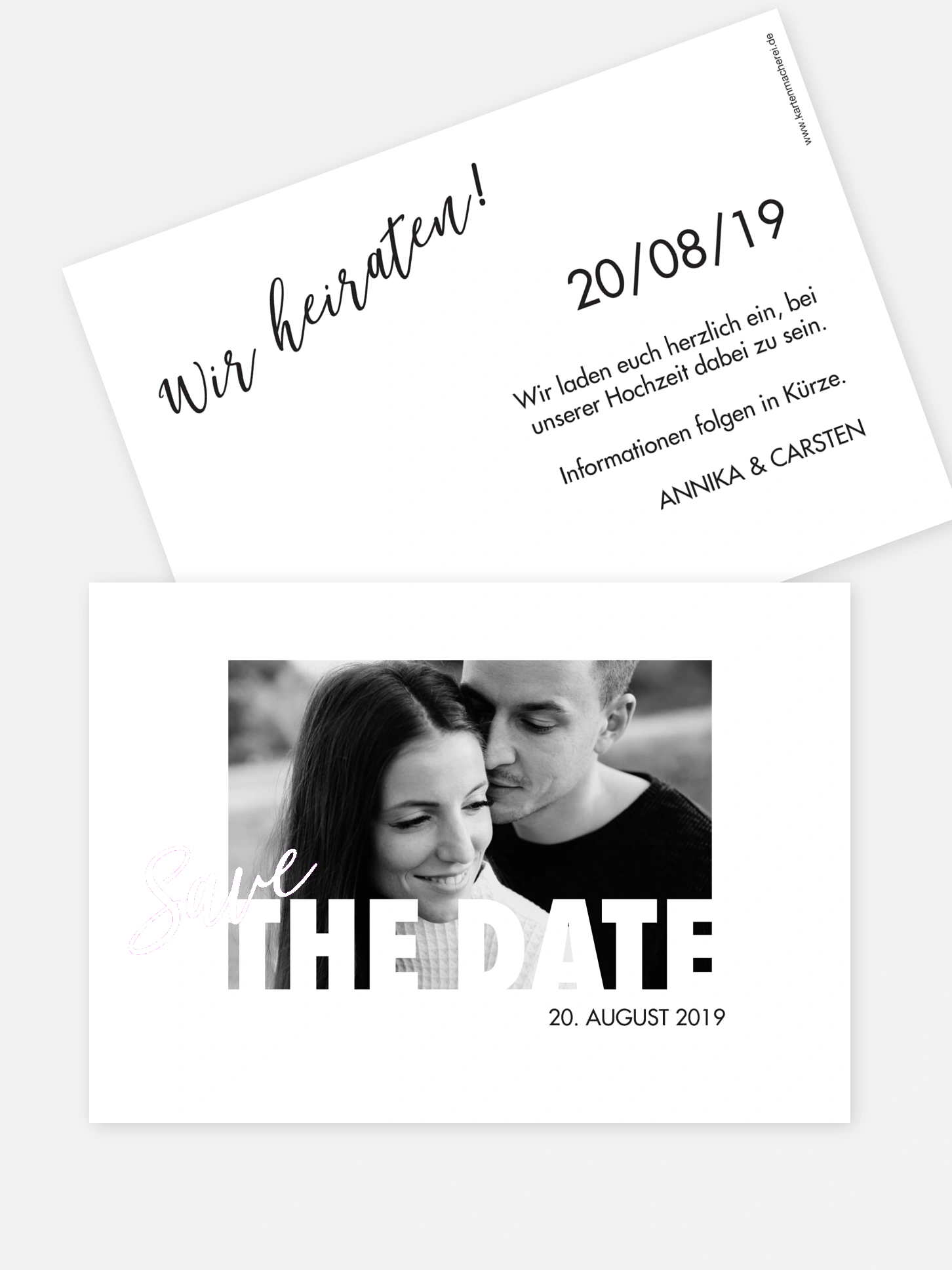 Save-the-Date Karte Wir Heiraten Premium