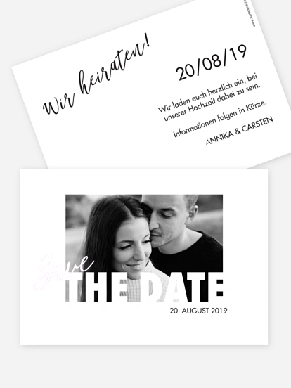 Save-the-Date Karte Wir Heiraten Premium