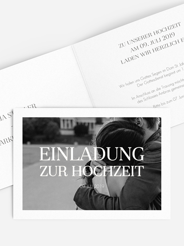 Hochzeitseinladung Classic Premium
