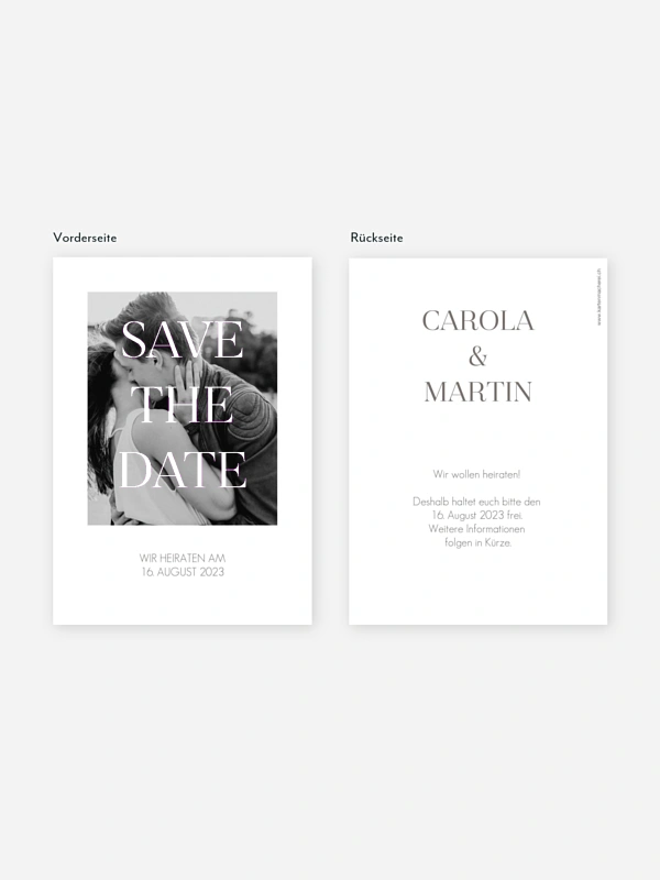 Save-the-Date Karte Classic Premium