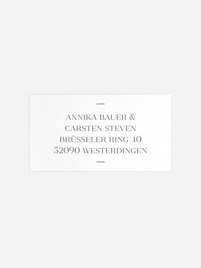 Empfängeraufkleber Hochzeit Classic Premium