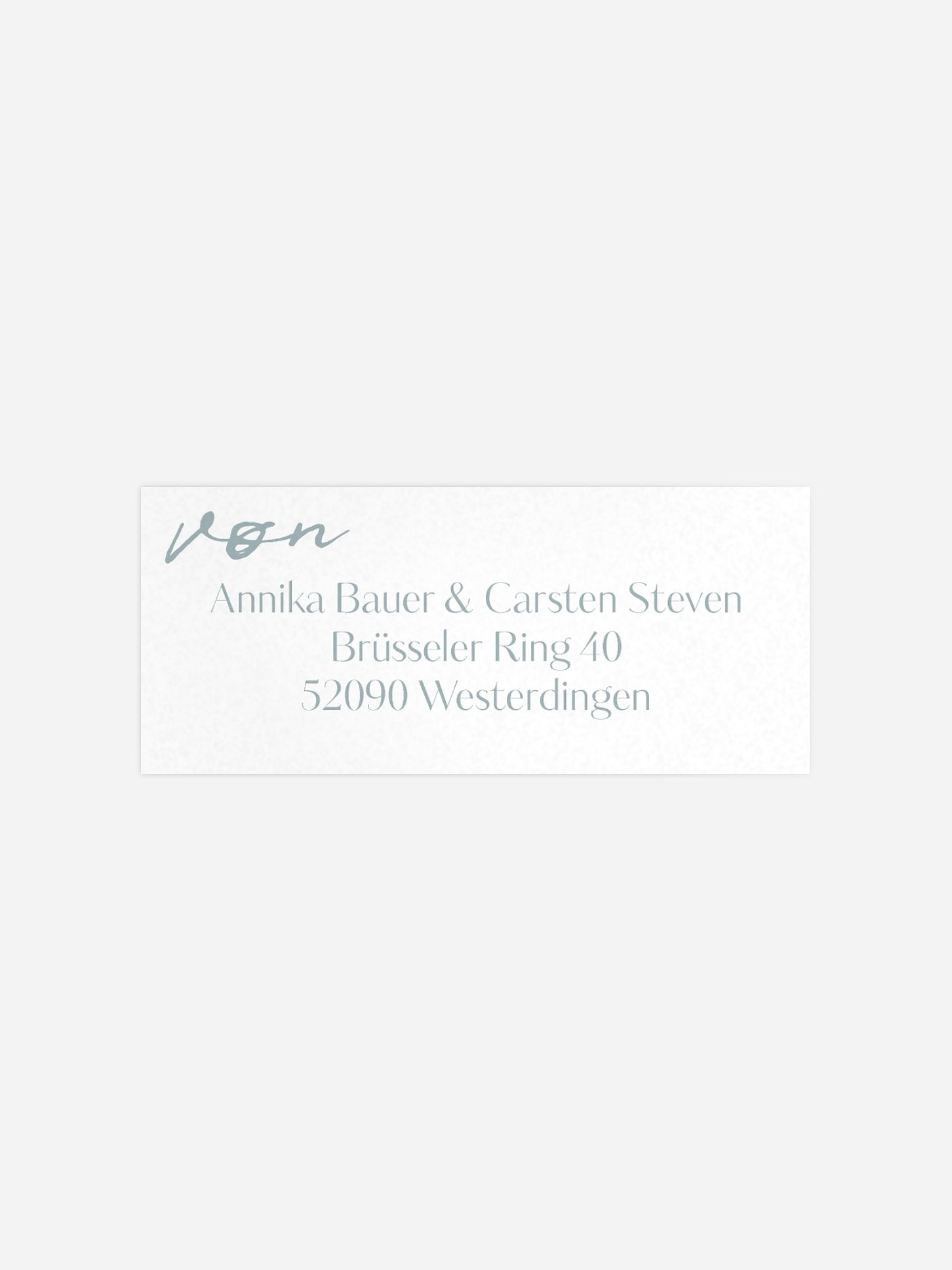Absenderaufkleber Hochzeit Purely