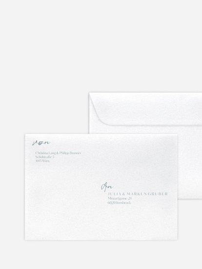 Bedruckter Briefumschlag Hochzeit Purely