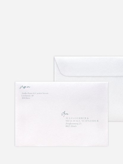 Bedruckter Briefumschlag Hochzeit Purely
