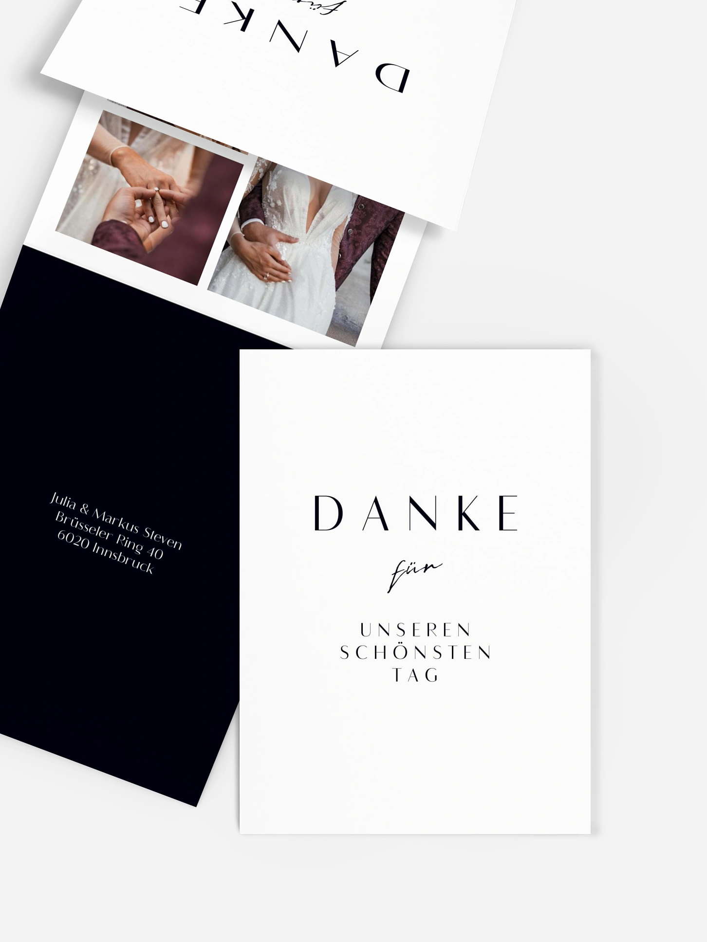 Dankeskarte Hochzeit Purely