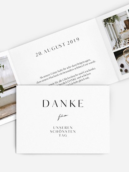 Dankeskarte Hochzeit Purely