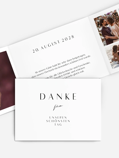 Dankeskarte Hochzeit Purely