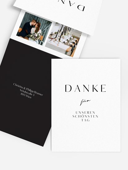 Dankeskarte Hochzeit Purely