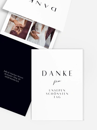 Dankeskarte Hochzeit Purely