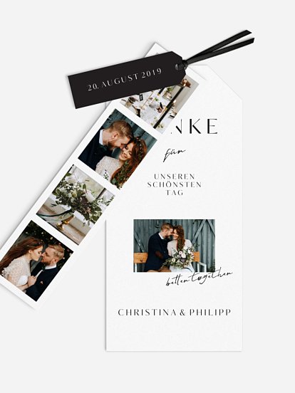 Dankeskarte Hochzeit Purely