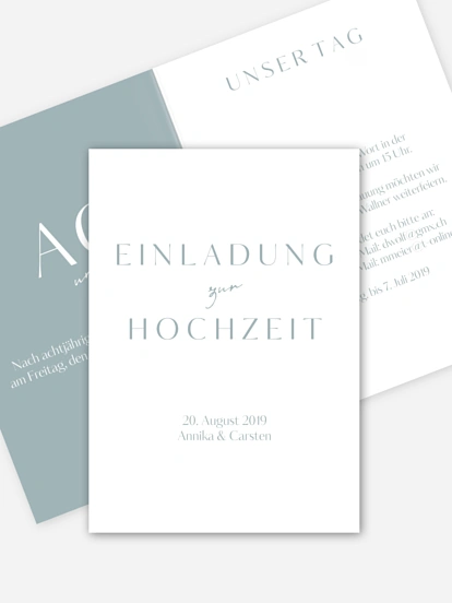 Hochzeitseinladung Purely