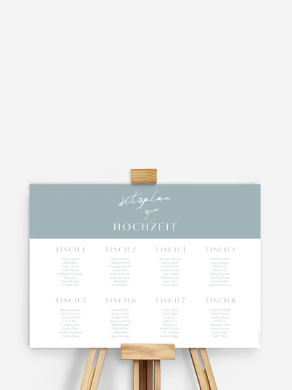 Sitzplan Plakat Purely