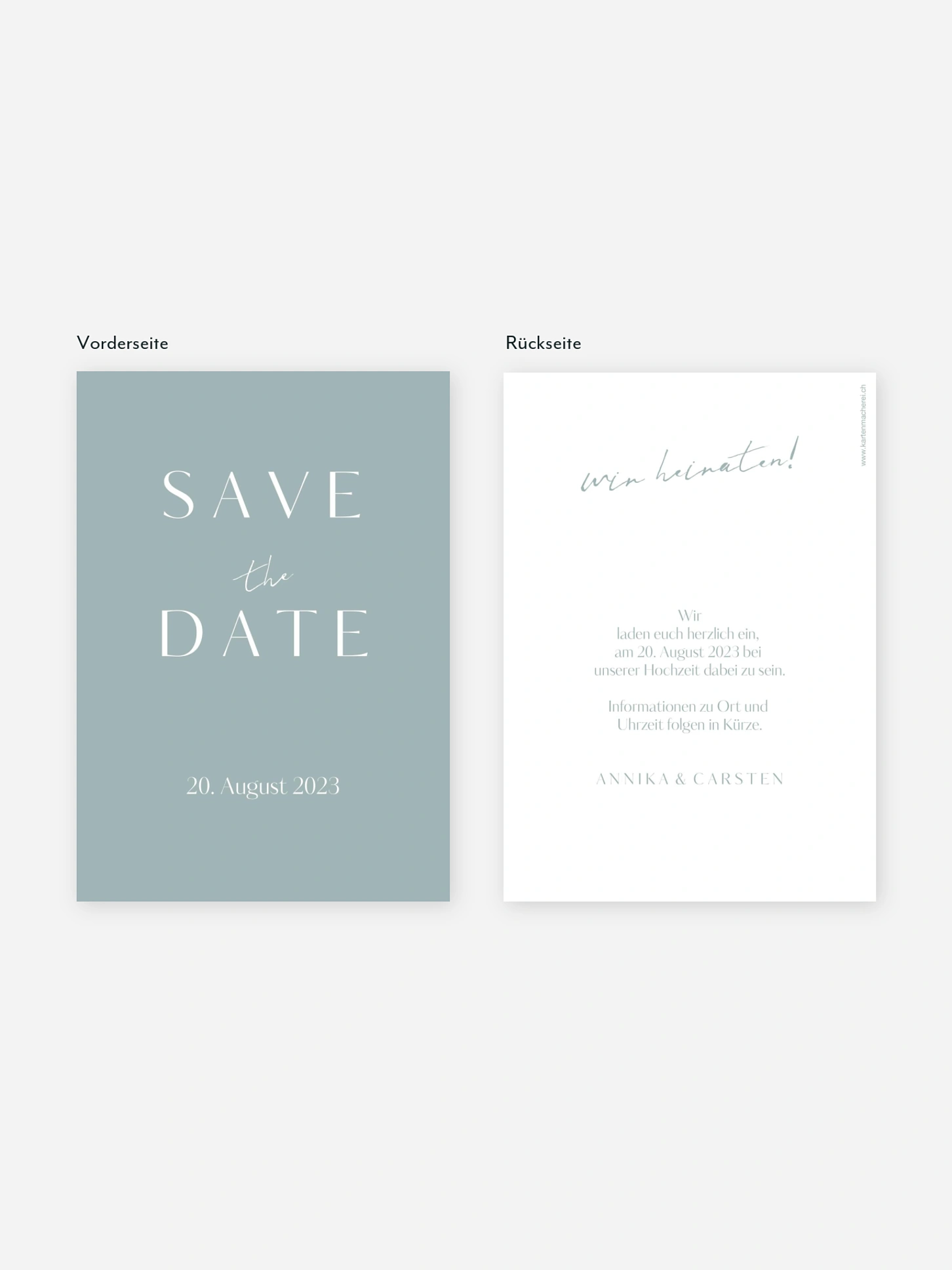 Save-the-Date Karte Purely