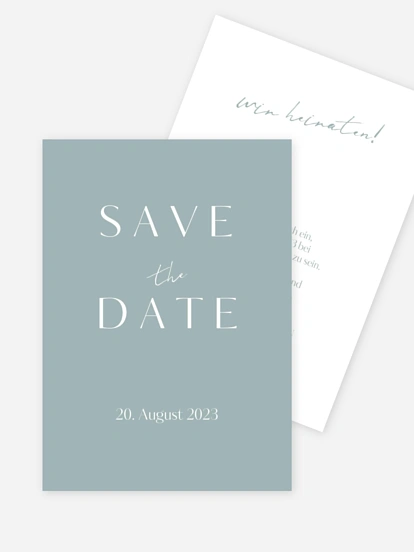 Save-the-Date Karten zur Hochzeit – Versand in 1-2 Tagen