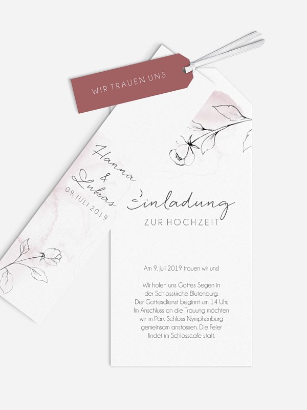 Hochzeitseinladung Zarte Blüte