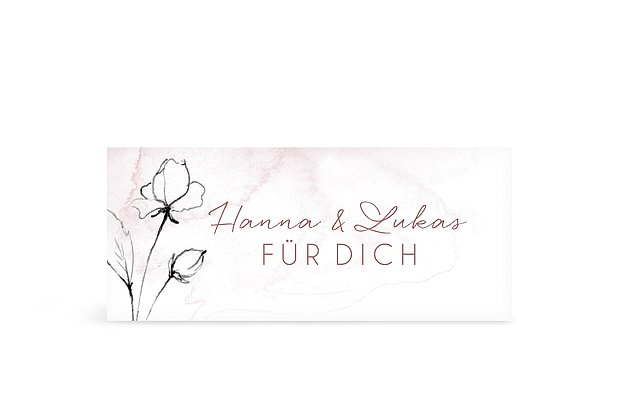 Geschenkaufkleber Hochzeit Zarte Blüte