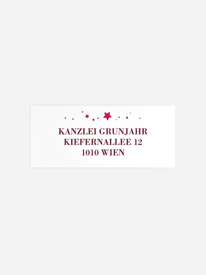 Absenderaufkleber geschäftl. Weihnachten Weihnachtsfunkeln Premium