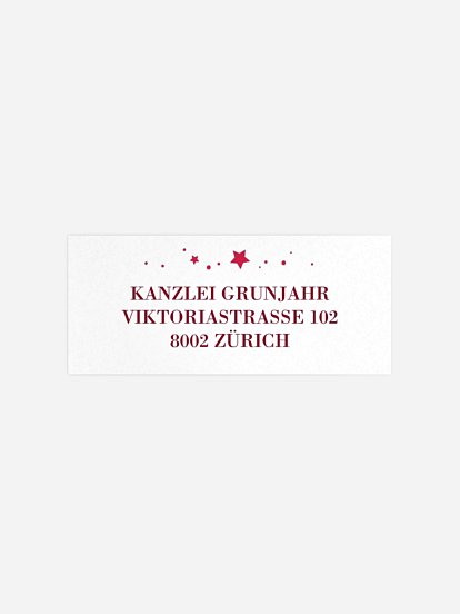 Absenderaufkleber geschäftl. Weihnachten Weihnachtsfunkeln Premium