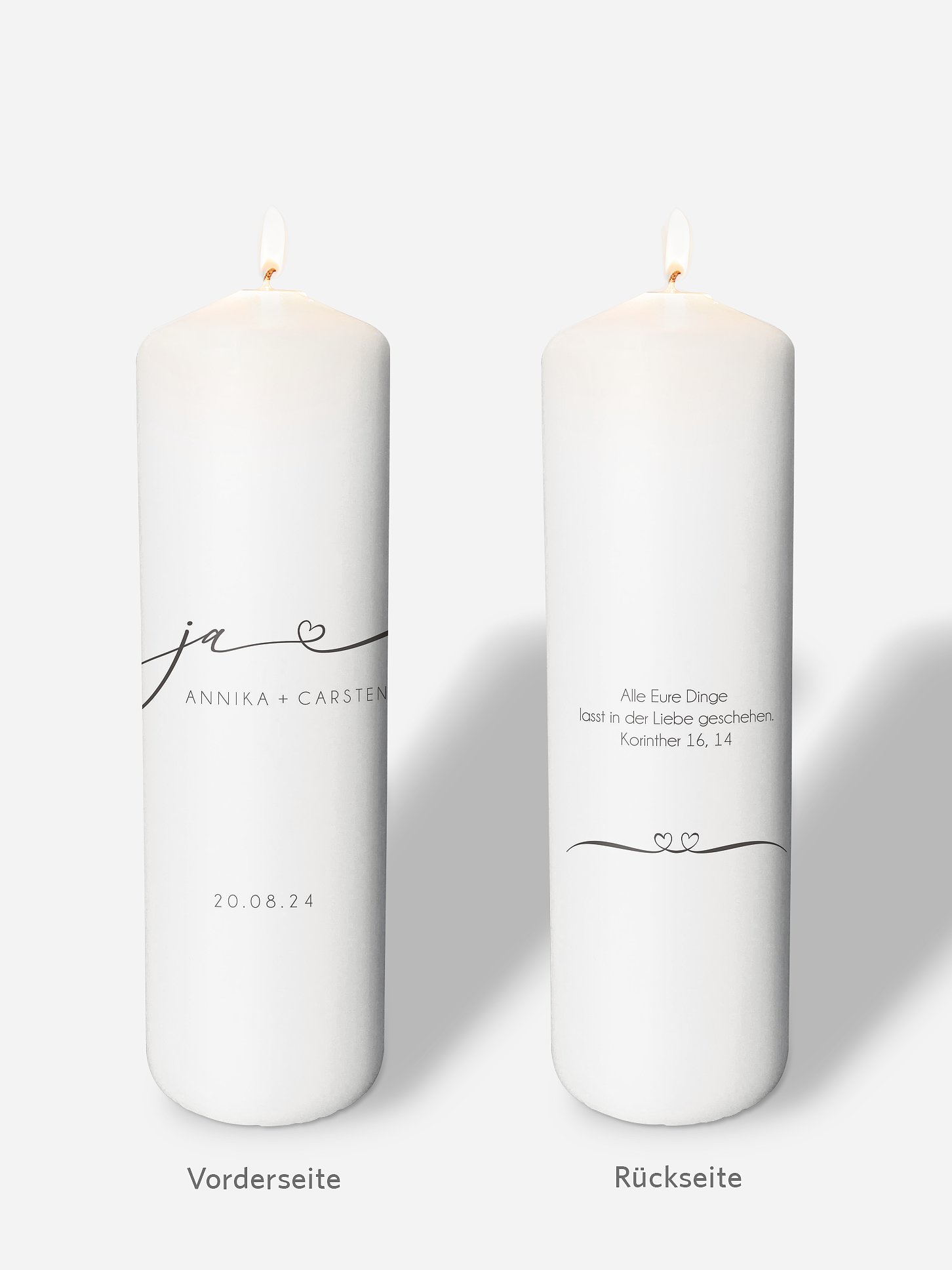 Hochzeitskerze Herzklopfen Premium