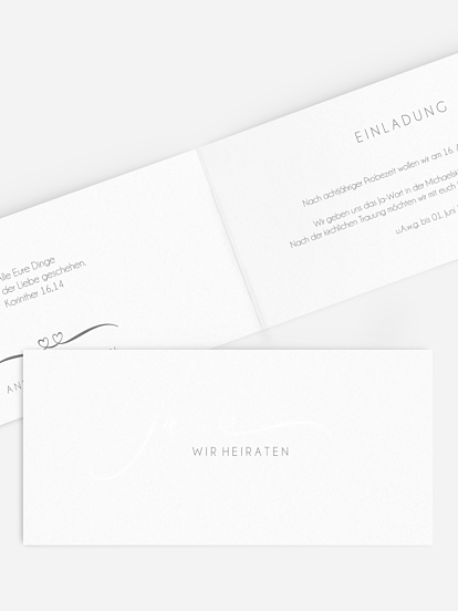 Hochzeitseinladung Herzklopfen Premium