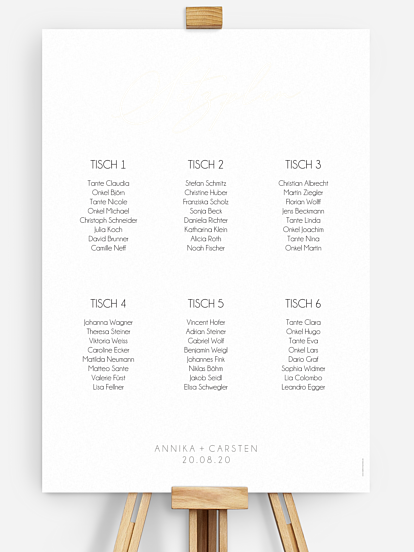 Sitzplan Plakat Herzklopfen Premium