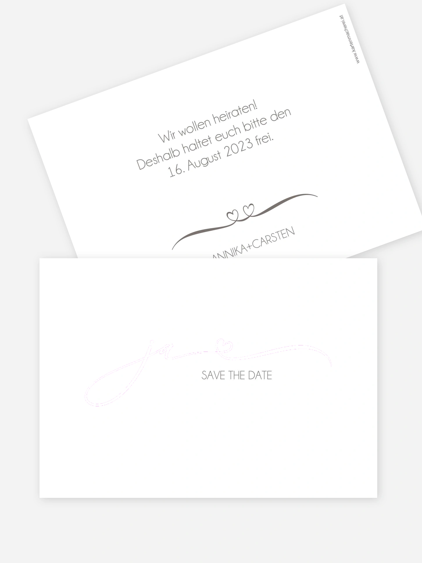 Save-the-Date Karte Herzklopfen Premium