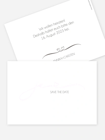 Save-the-Date Karte Herzklopfen Premium