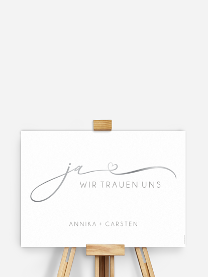 Willkommensschild Herzklopfen Premium