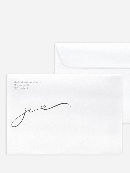 Briefumschlag mit Motiv Herzklopfen Premium