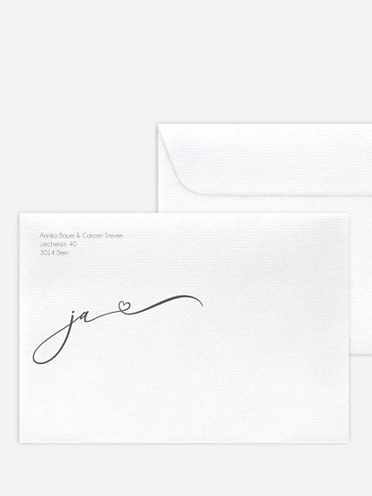 Briefumschlag mit Motiv Herzklopfen Premium