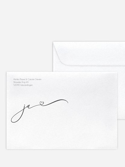 Briefumschlag mit Motiv Herzklopfen Premium