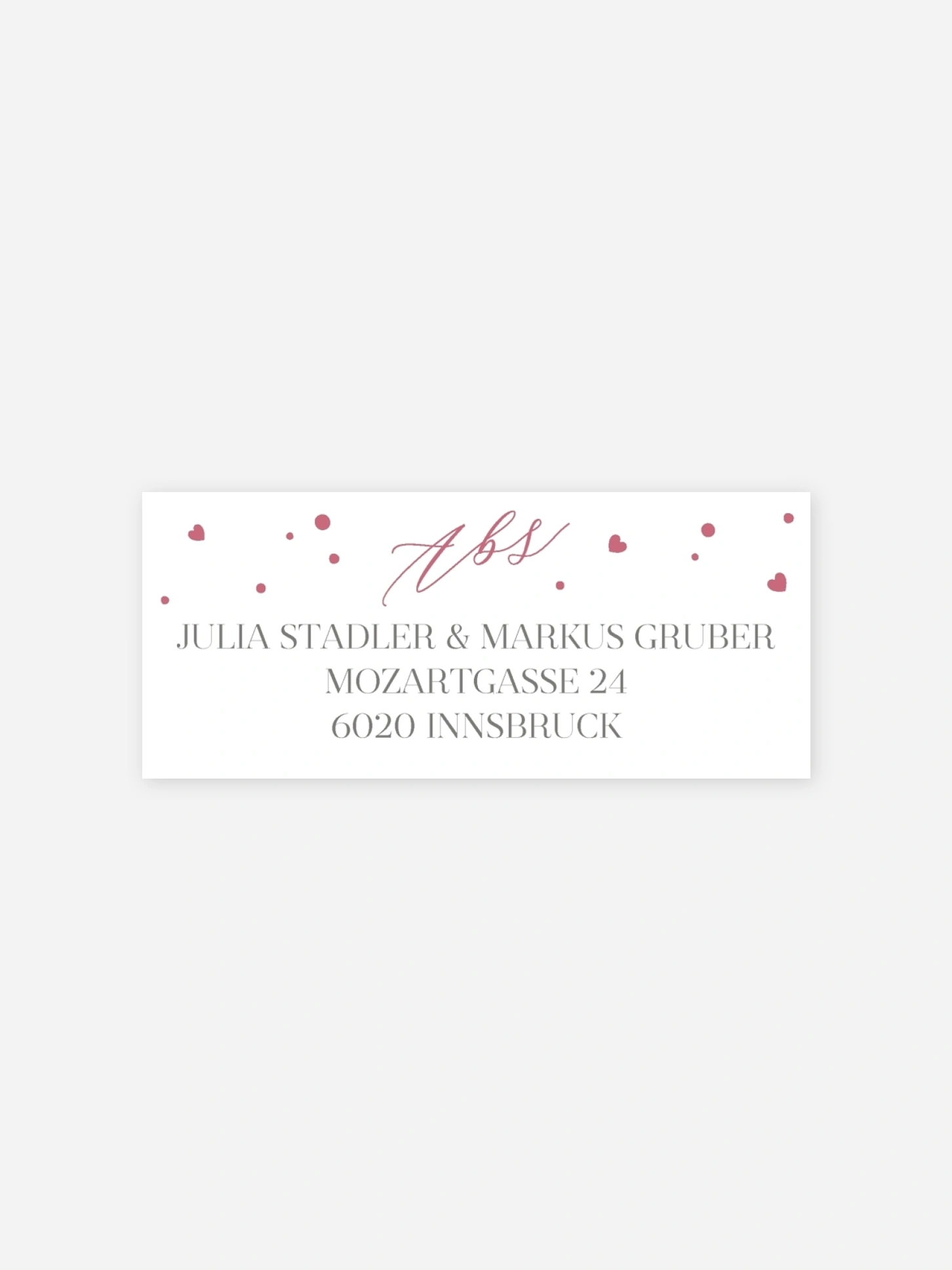 Absenderaufkleber Hochzeit Sparkling Love Premium