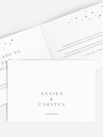 Hochzeitseinladung Sparkling Love Premium