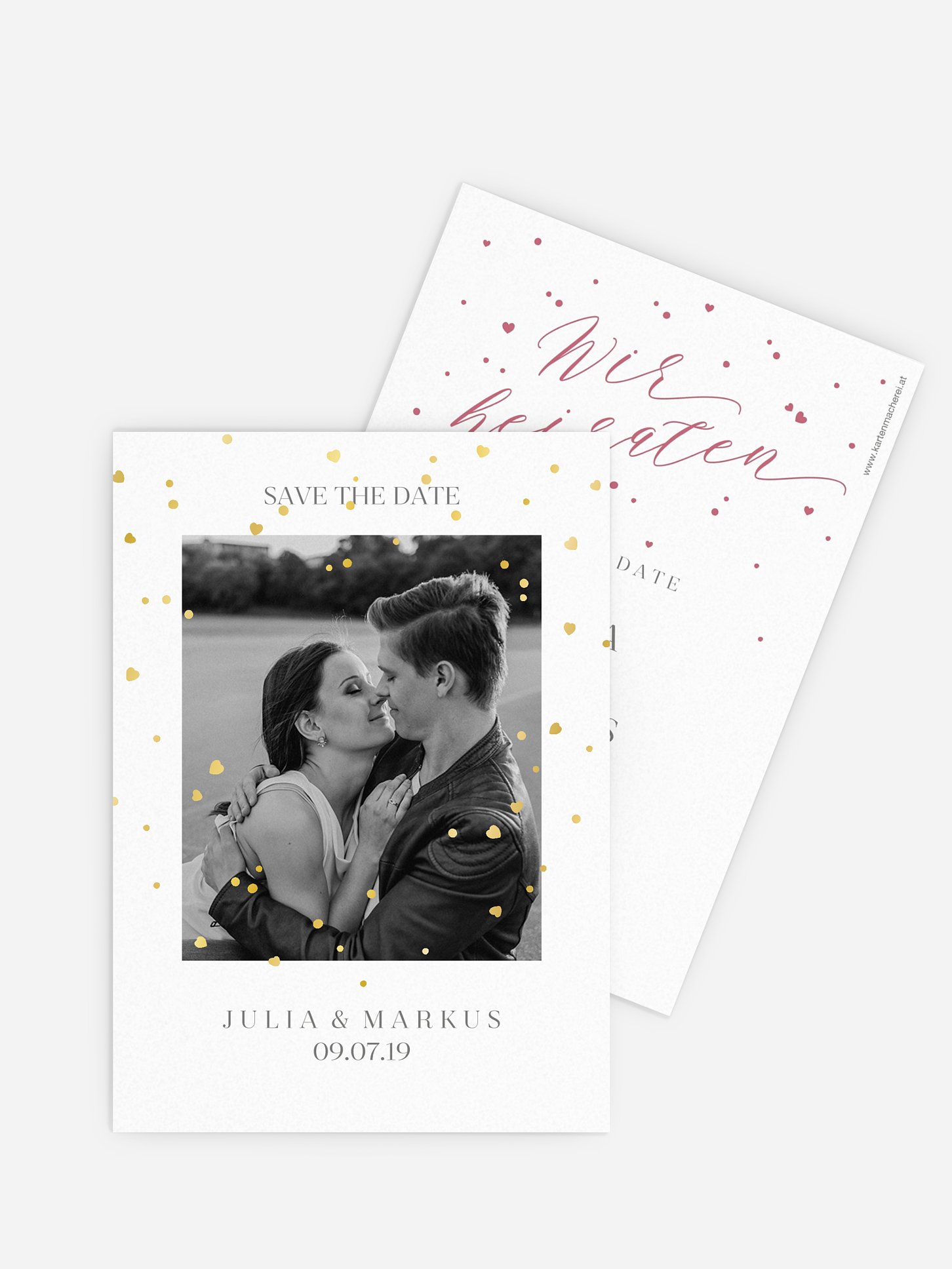 Save-the-Date Karte Sparkling Love Premium