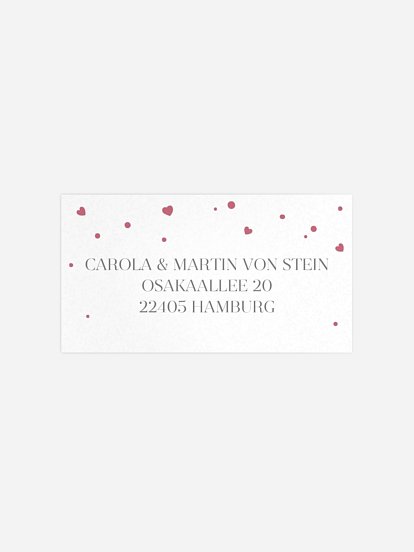 Empfängeraufkleber Hochzeit Sparkling Love Premium