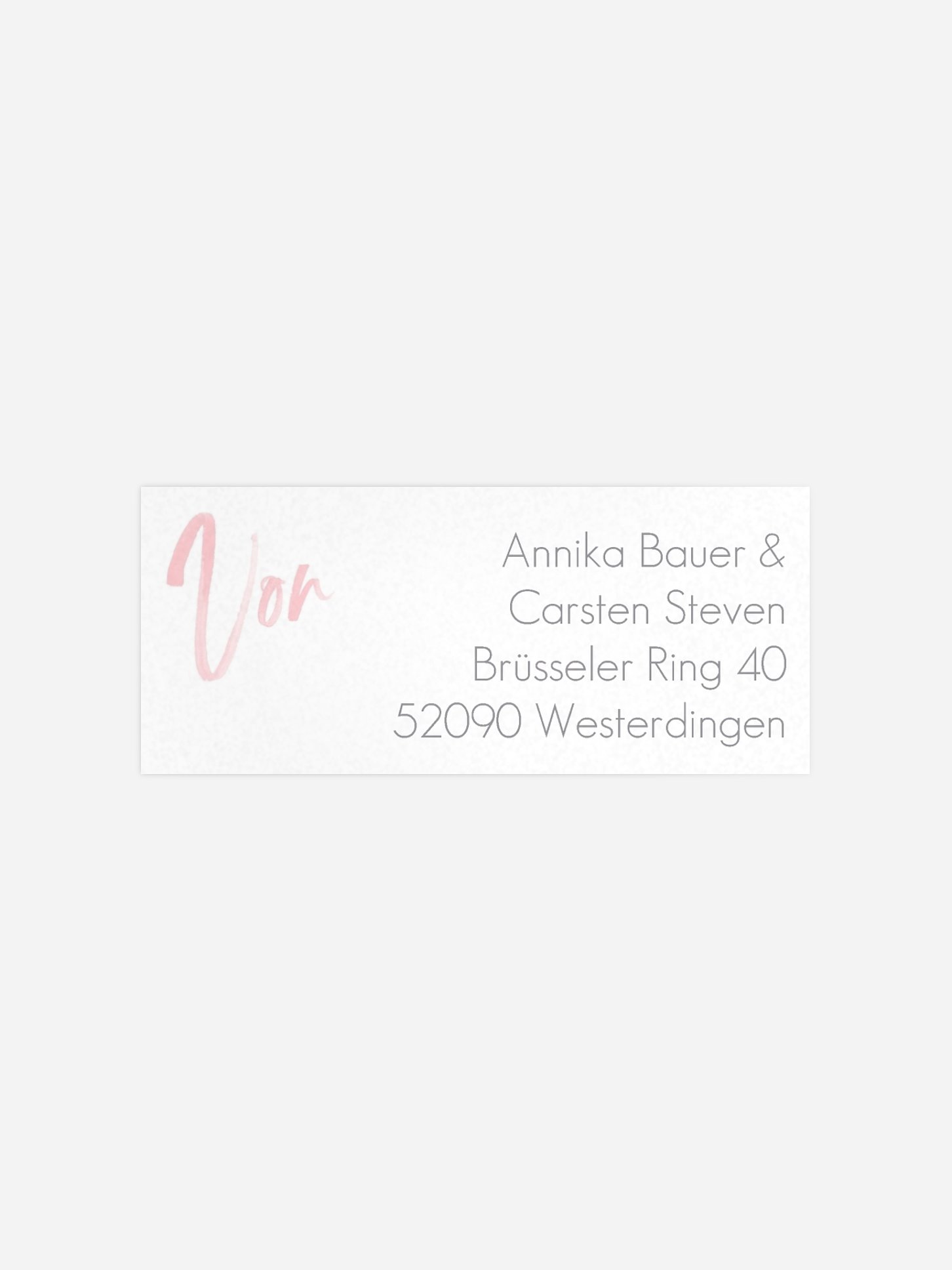 Absenderaufkleber Hochzeit Einfach Liebe